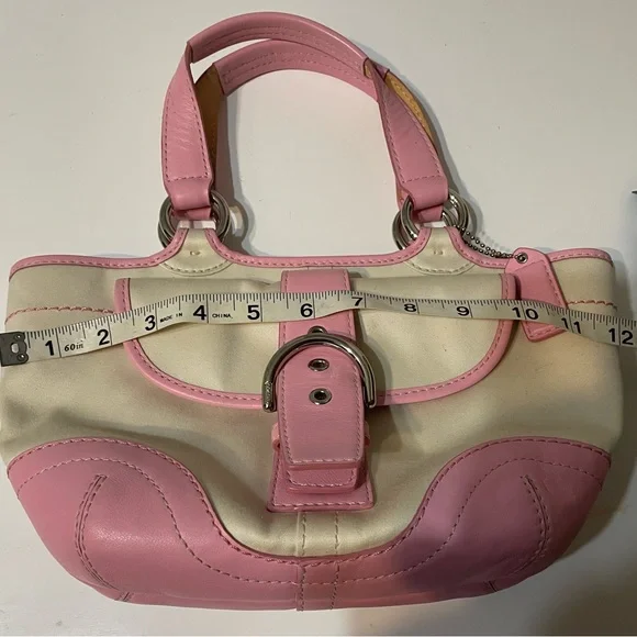Pink and Cream Women's Handbag - Picture 8 of 13